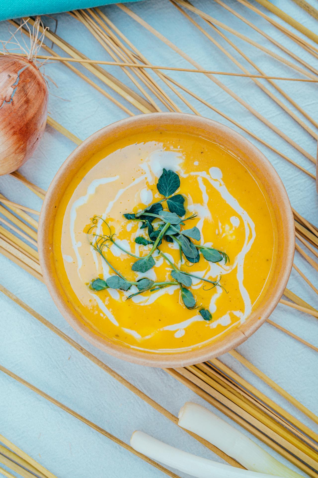 20. Butternut squash soup with chestnuts