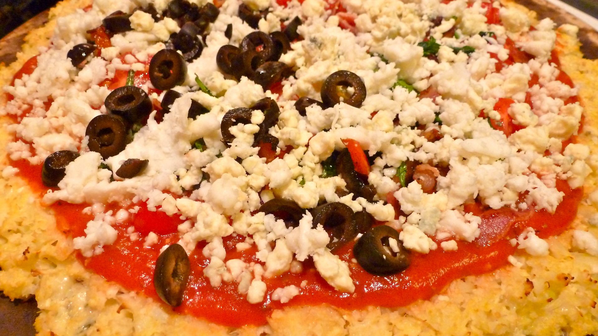 7. Pizza au chou-fleur et à la mozzarella