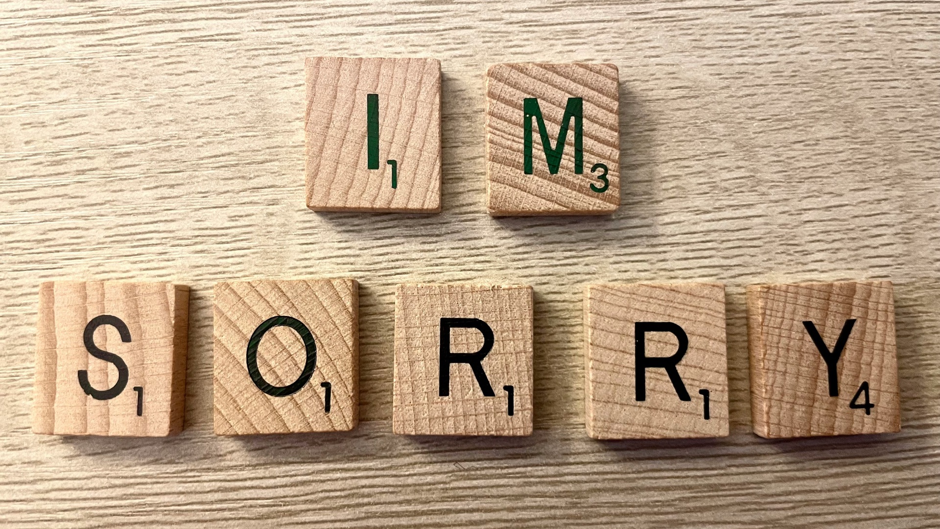 8. Vous êtes prompt à vous excuser et à réparer les choses