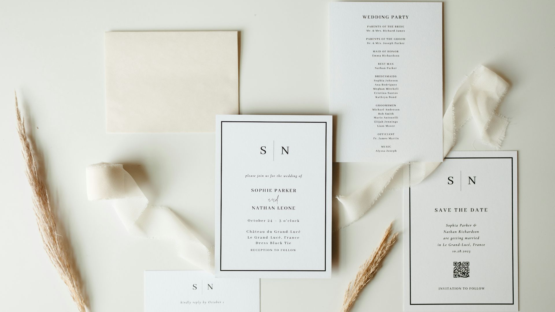12. Cartes RSVP papier