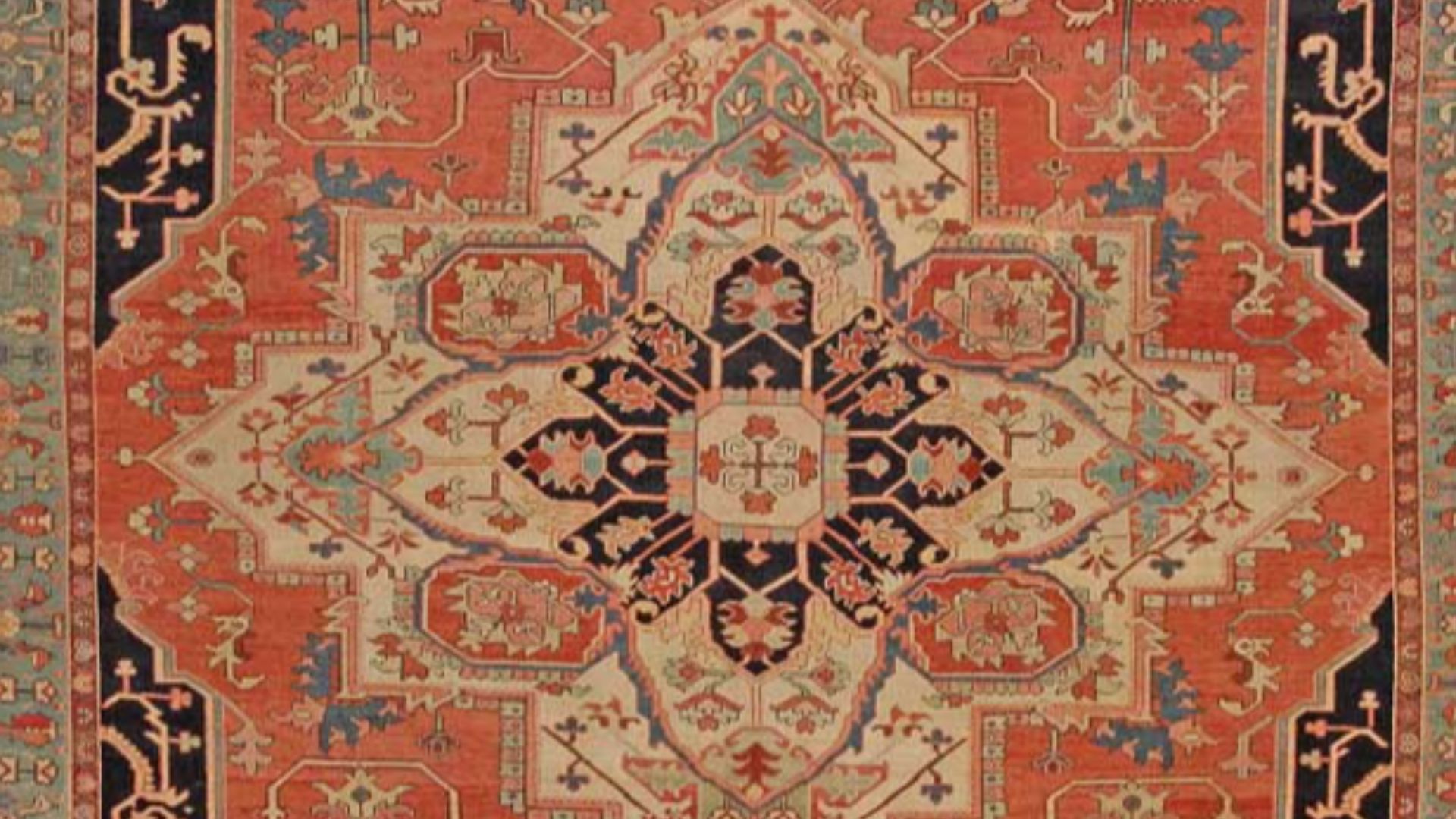 12. Tapis persan Heriz antique (fin des années 1800)