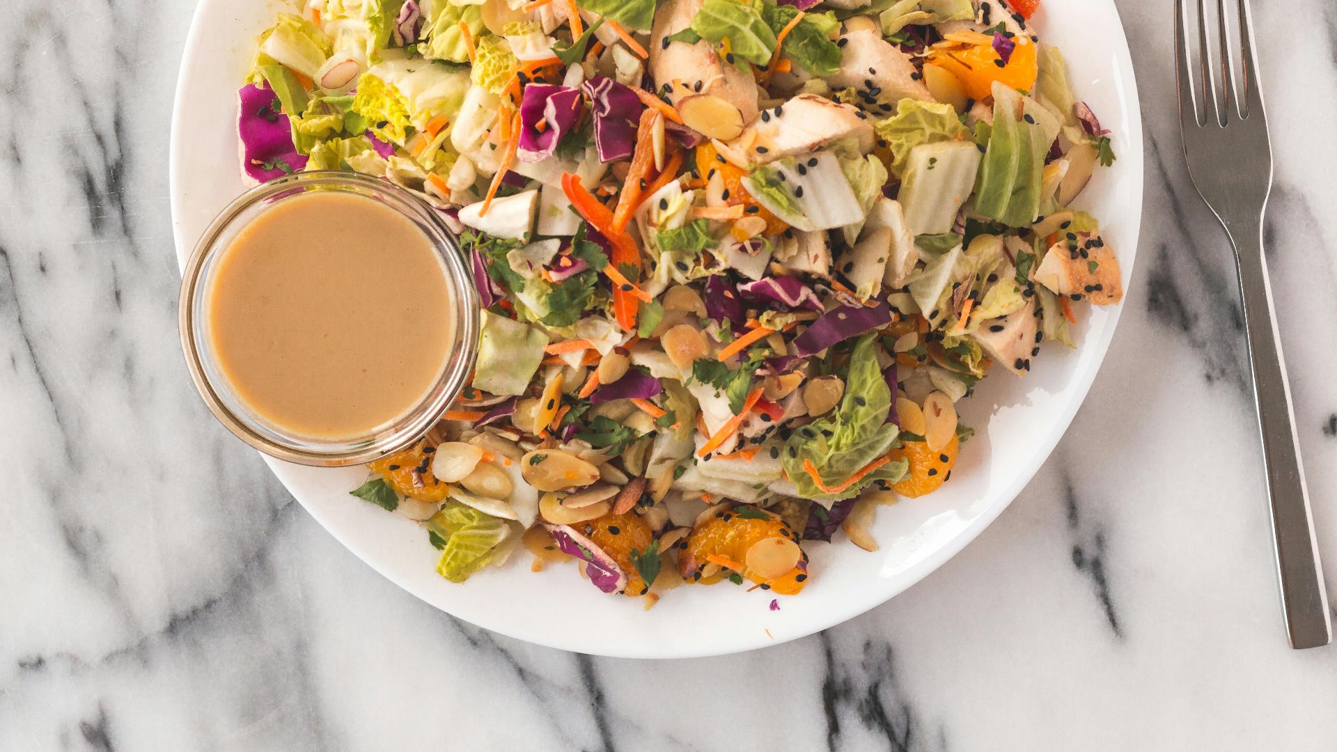 7. Salade avec une vinaigrette riche