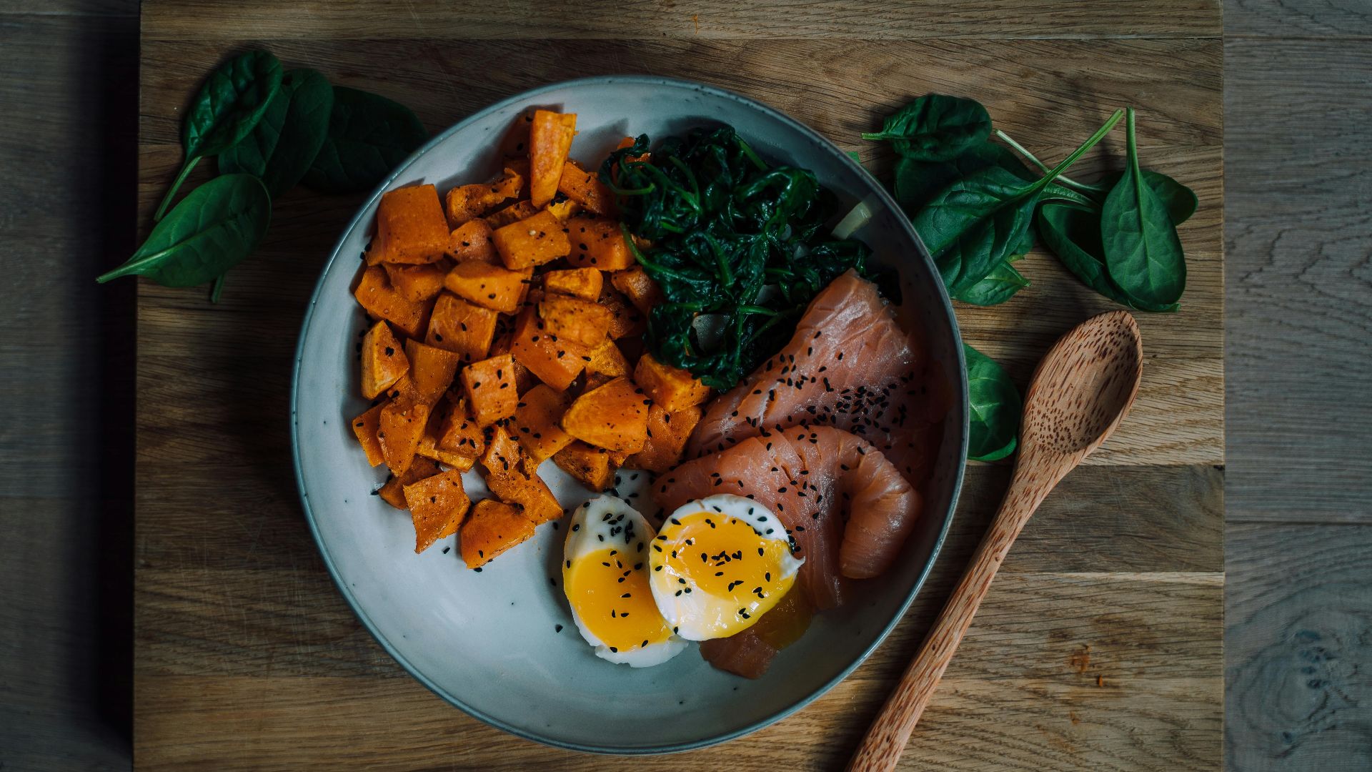 5. Sauté de patates douces et d'épinards