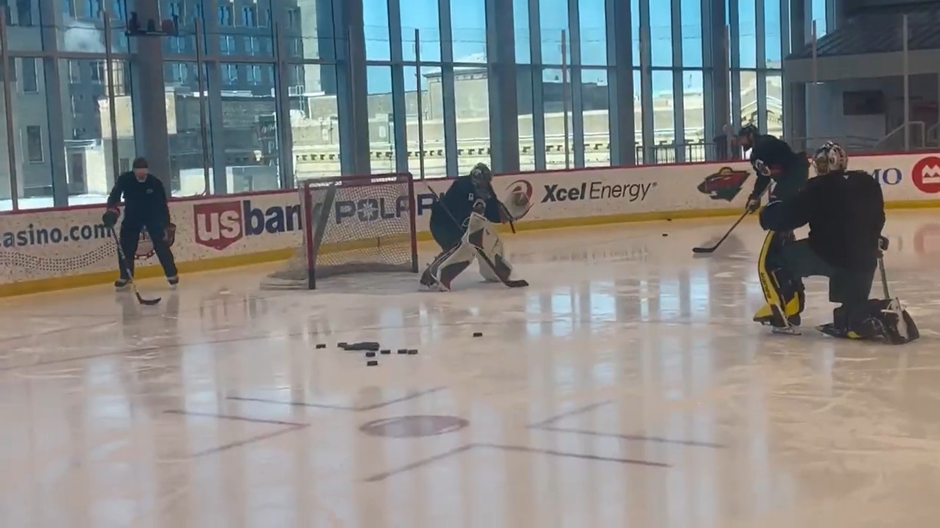 Marc-André Fleury practiced with the Wild again today: Why?