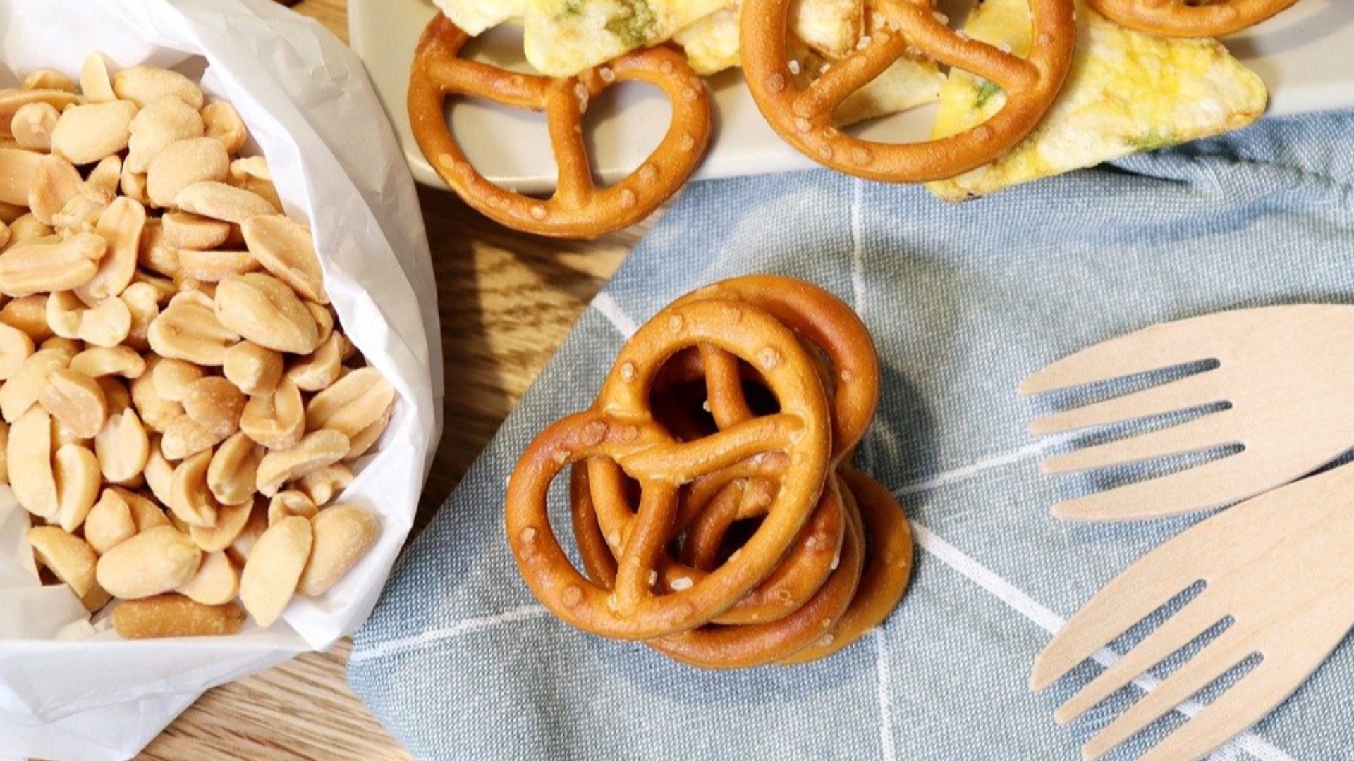 19. Mélange de bretzels et de beurre d'arachide