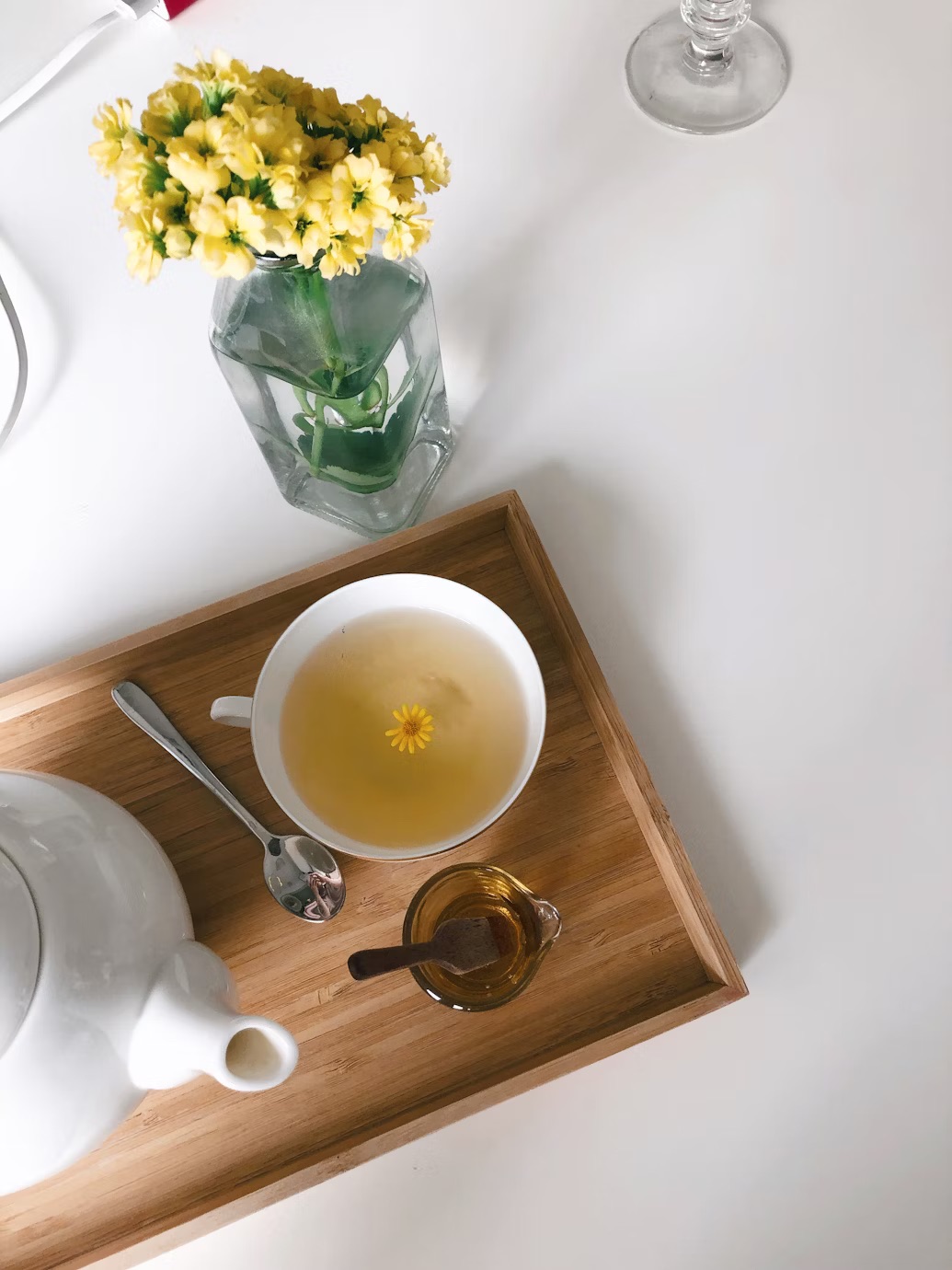Prepare an herbal tea before bedtime