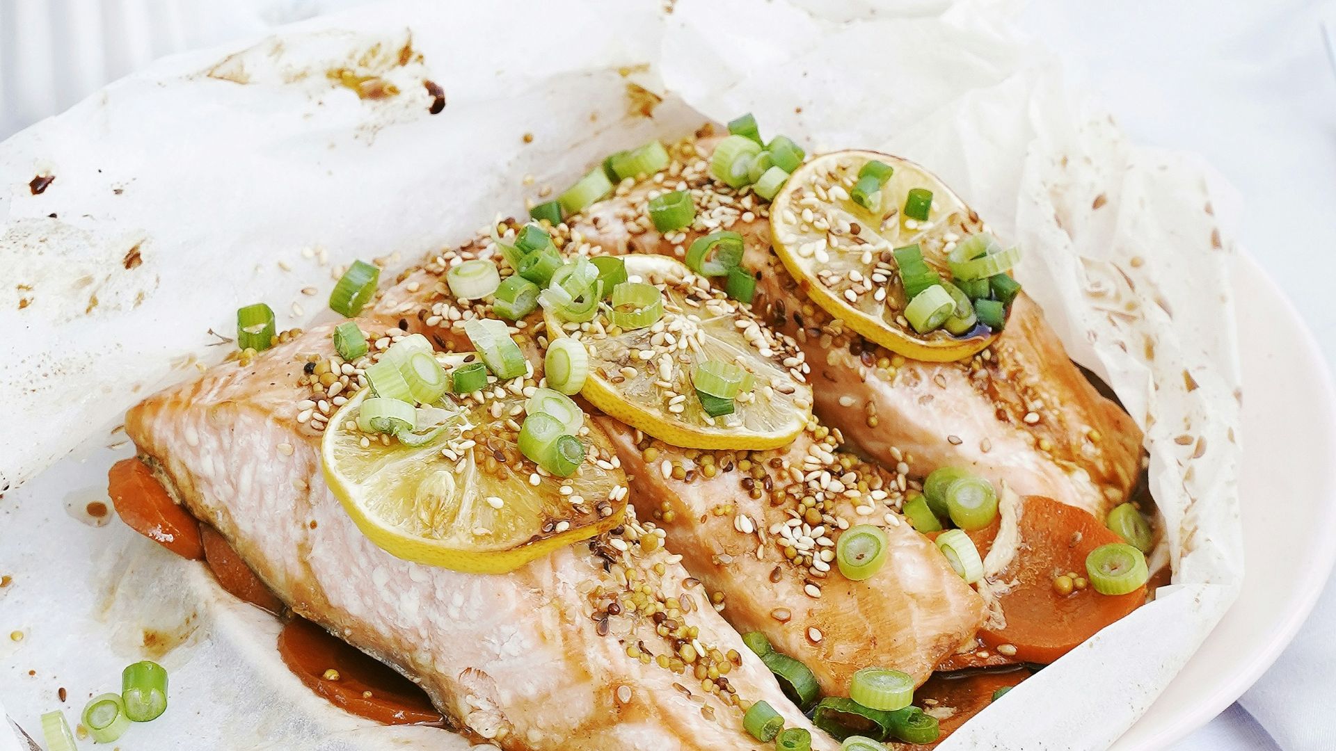 16. Morue au four avec citron et légumes verts