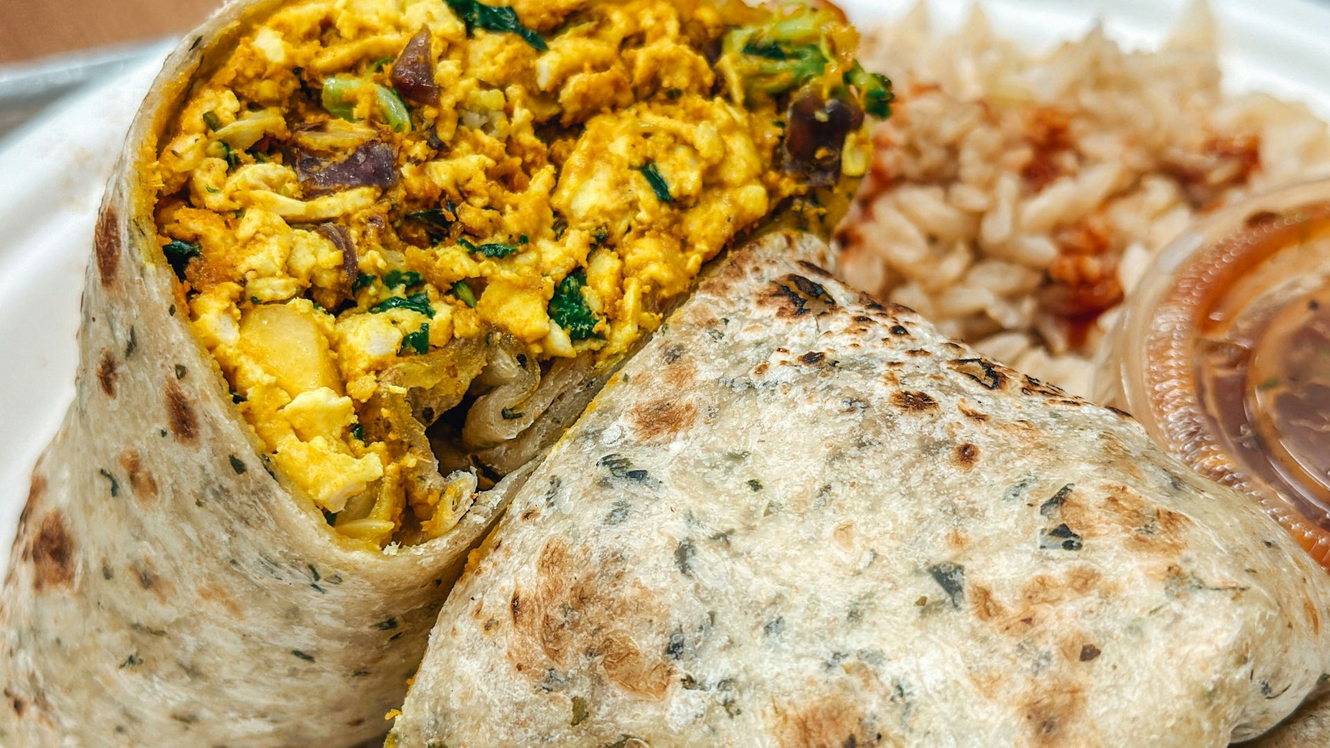 10. Burrito pour le petit-déjeuner avec œufs et légumes 