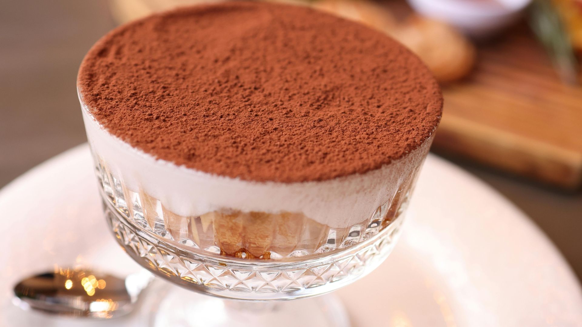 1. Tiramisu à l'avoine préparée la veille avec espresso et mascarpone