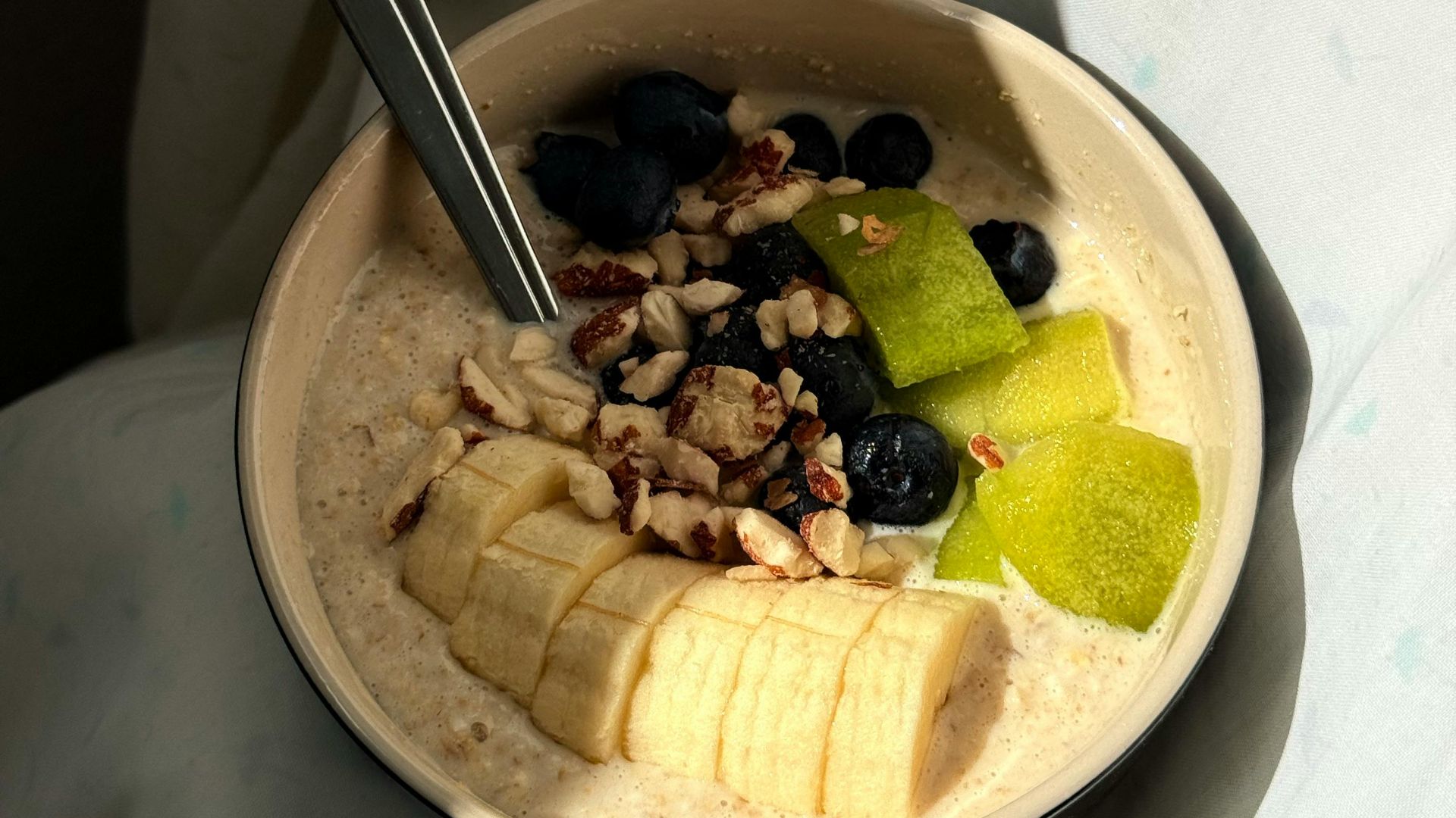 13. Avoine préparée la veille à la banane flambée et à l'extrait de rhum