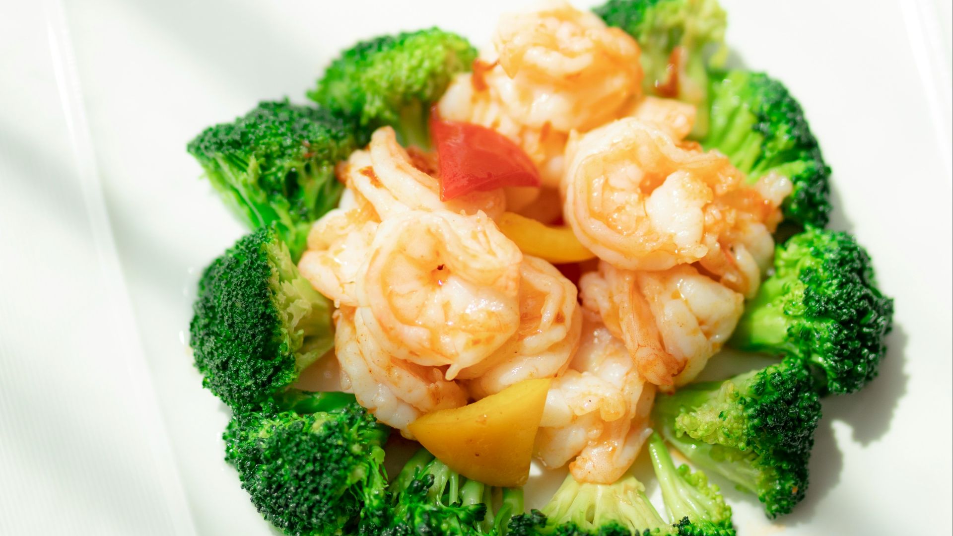8. Crevettes et brocolis à la sauce sésame