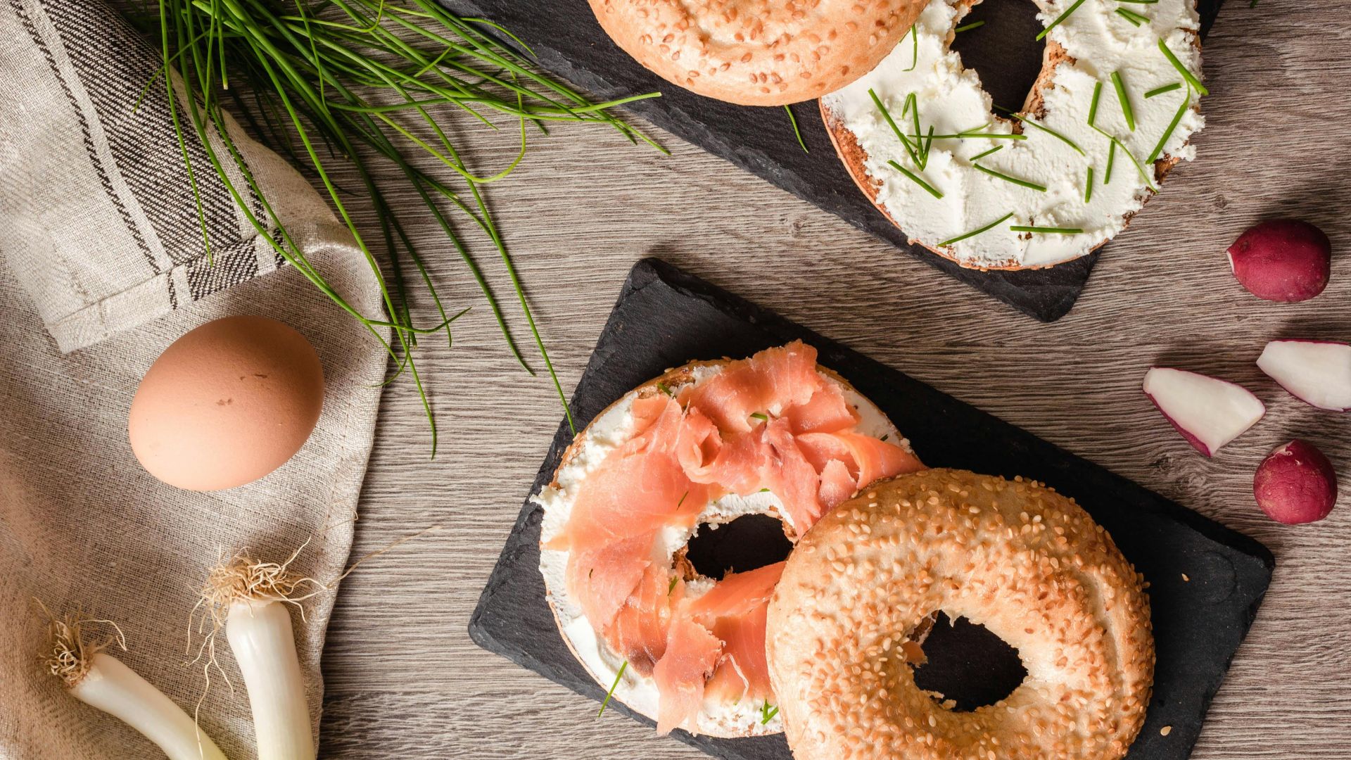 5. Bagels au saumon fumé et fromage à la crème citron-aneth