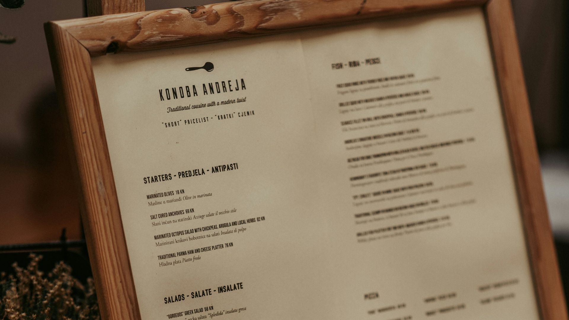4. Connaissez le menu