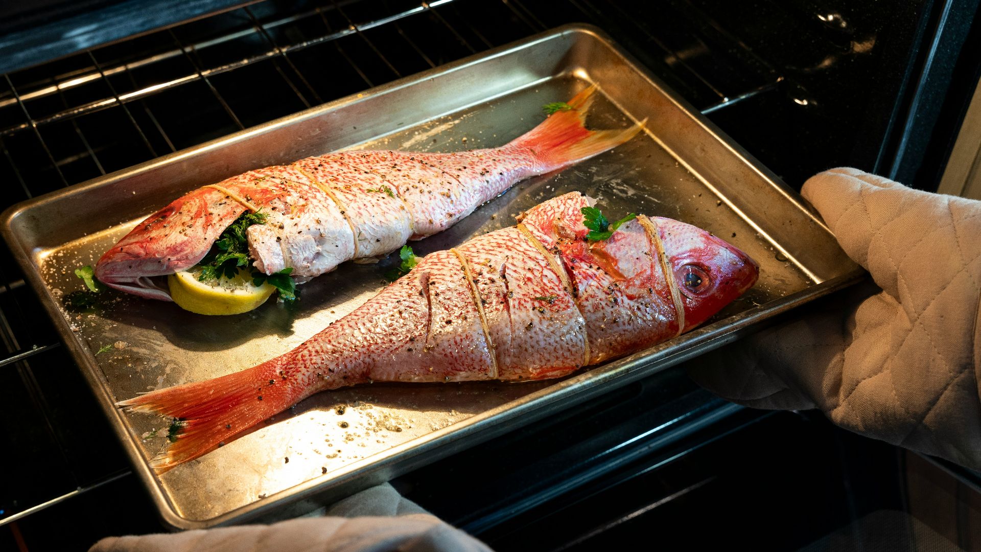 8. Poisson cuit au four avec citron et riz