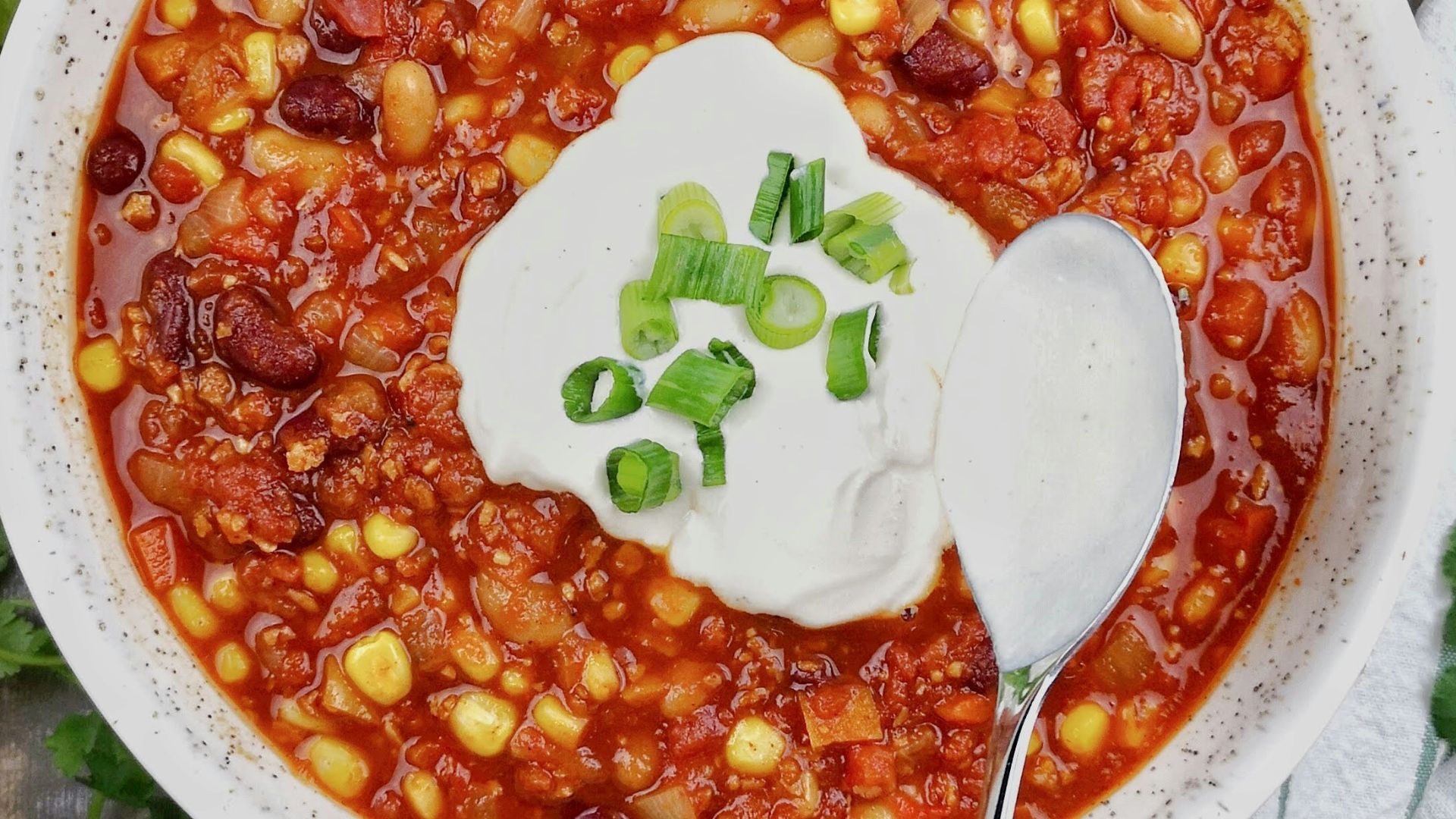 14. Chili à base de dinde hachée ou de haricots