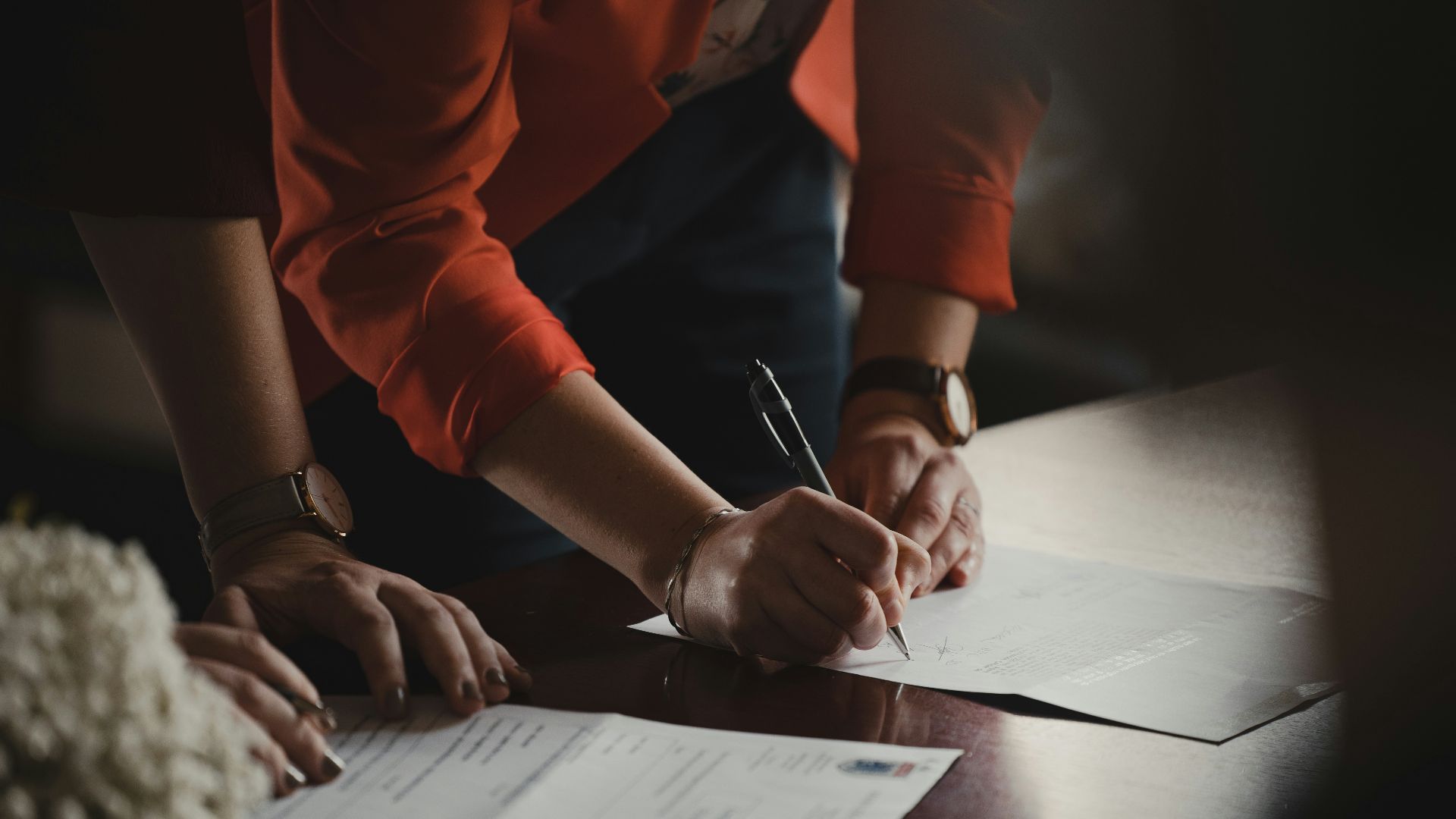 7. Si vous avez des documents ou un dossier avec vous