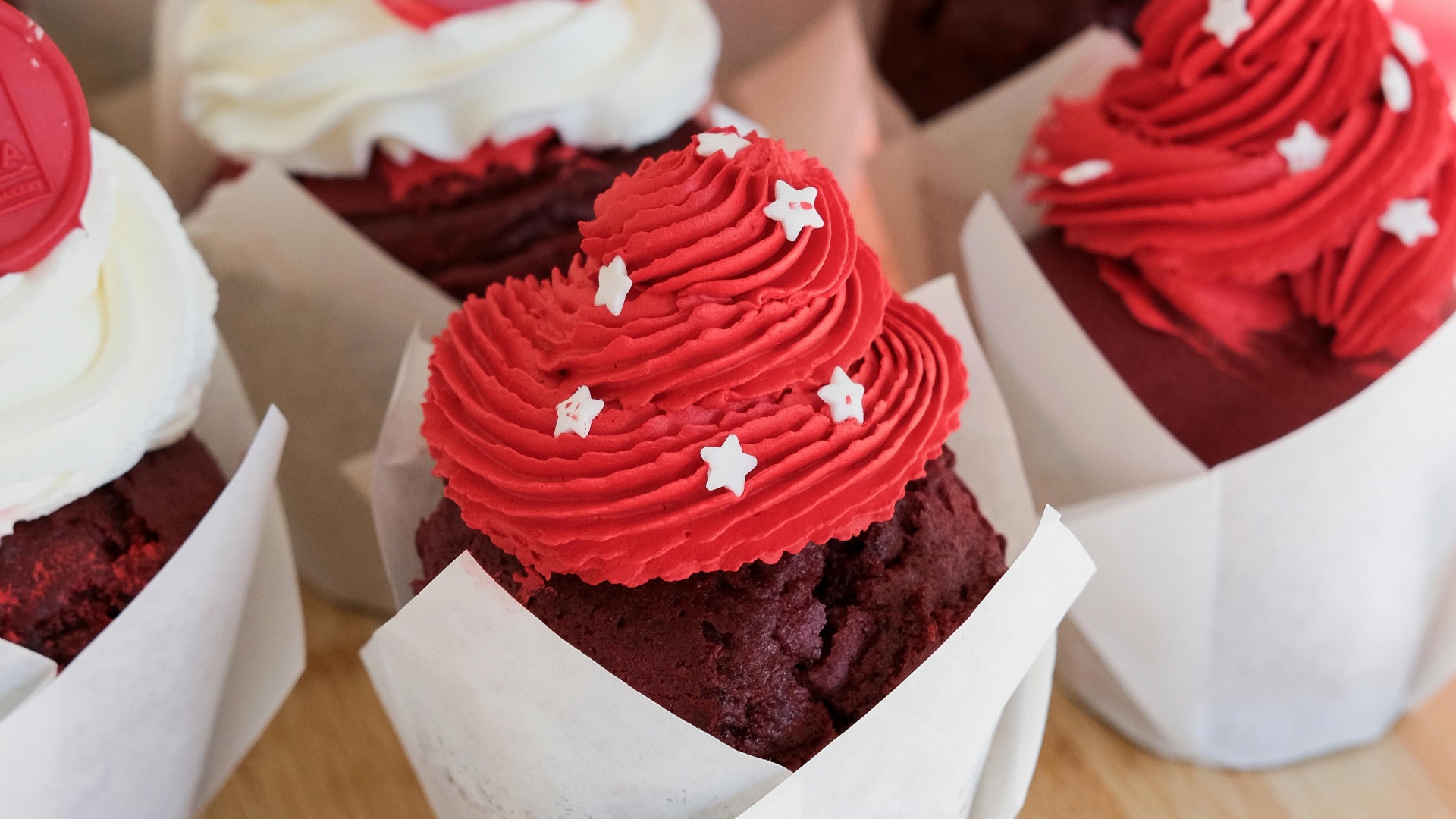 2. Cupcakes Red Velvet avec glaçage au fromage frais