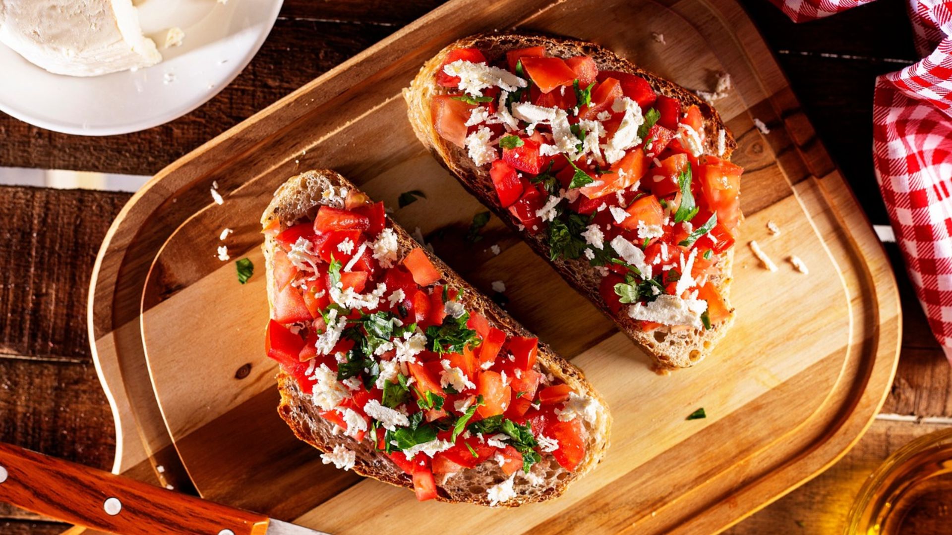1. Bruschetta en forme de cœur