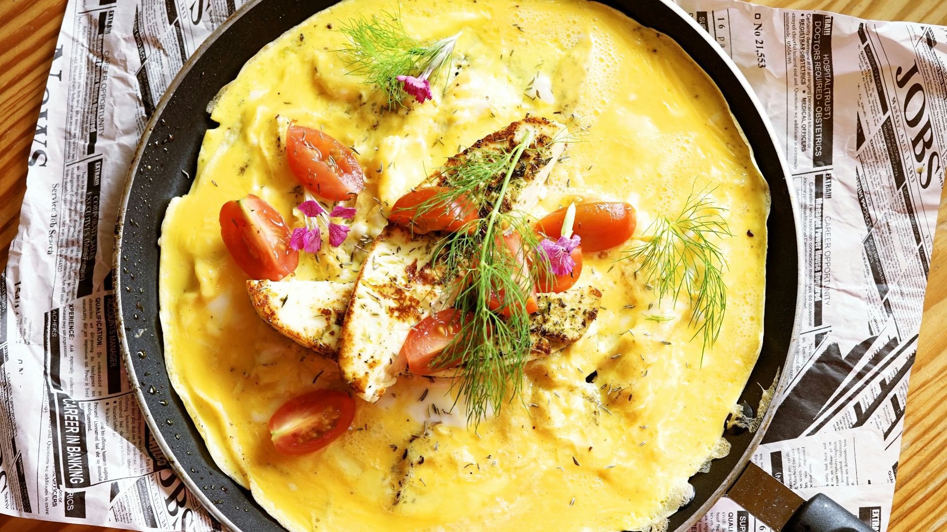 17. Omelette aux légumes et au fromage