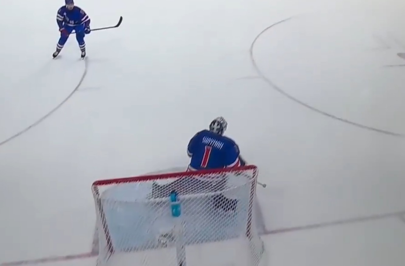 VIDEO: Jeremy Swayman looks completely mad as he concedes a goal at the Olympics