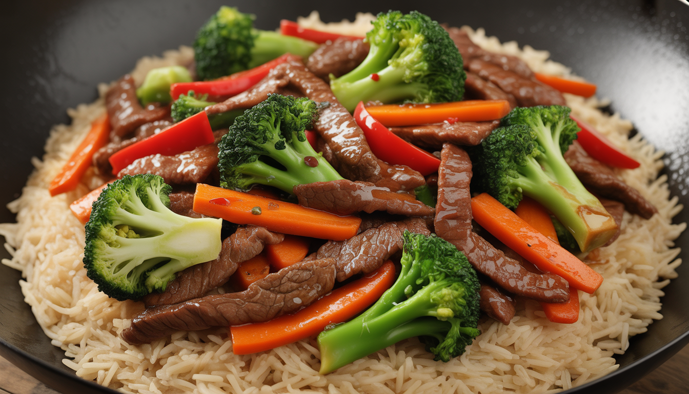 9. Wok de bœuf aux légumes croquants