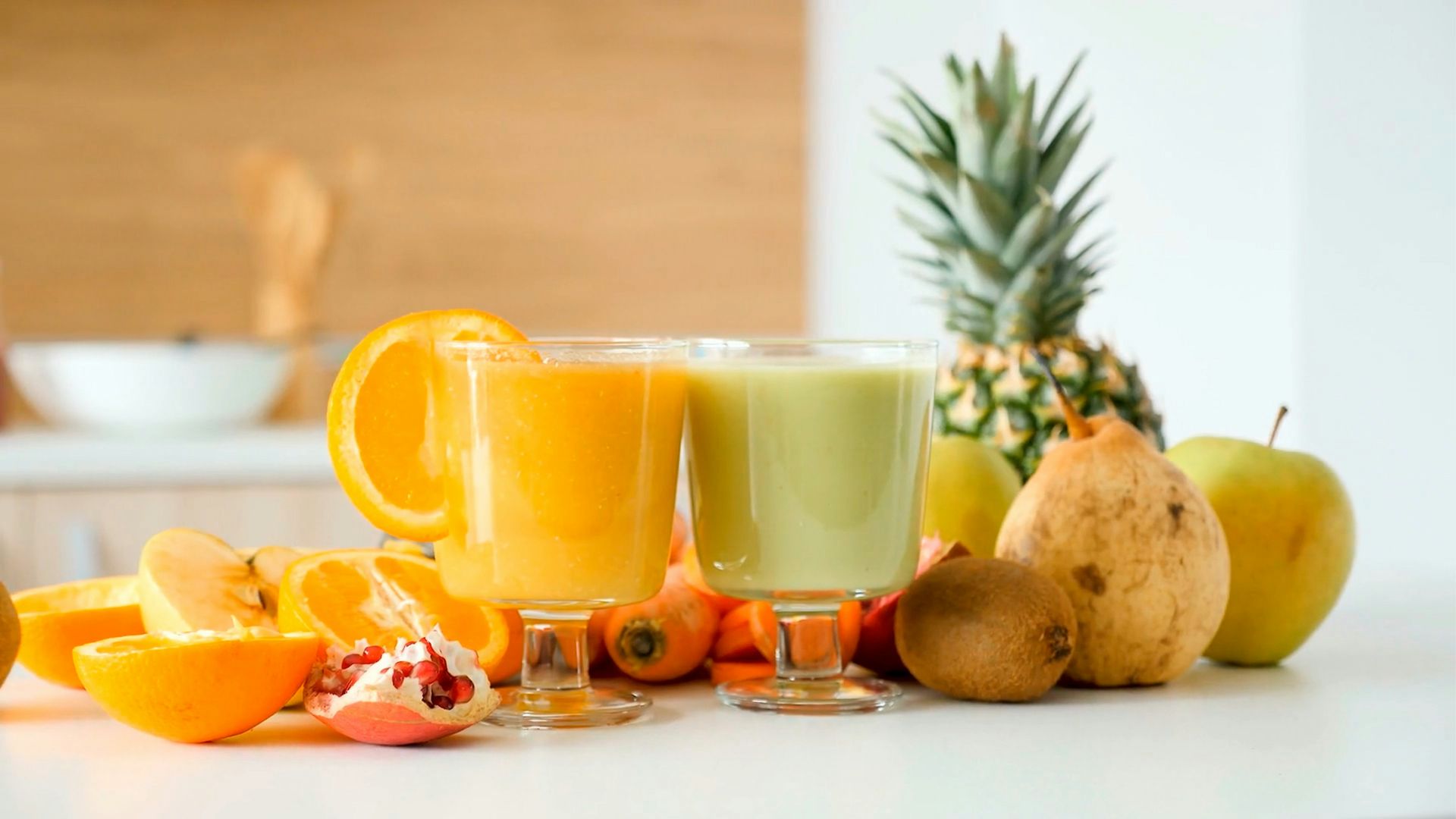19. Pochettes de jus et de fruits