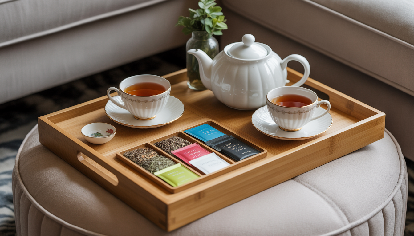 14. Un plateau pour boissons chaudes
