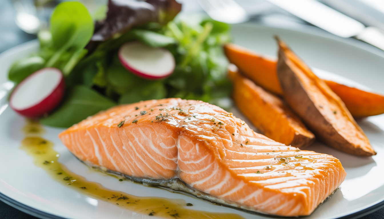 3. Saumon au four et patates douces