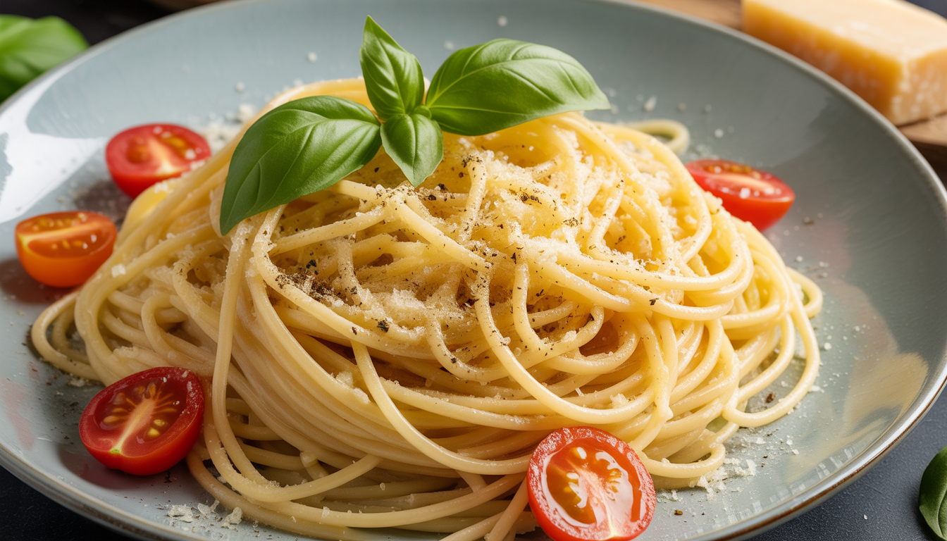 2. Pâtes à l’ail et au parmesan
