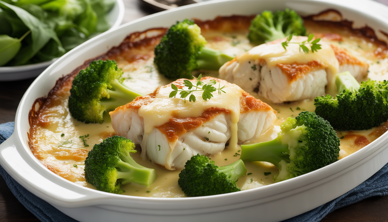 14. Gratin de poisson blanc et brocolis