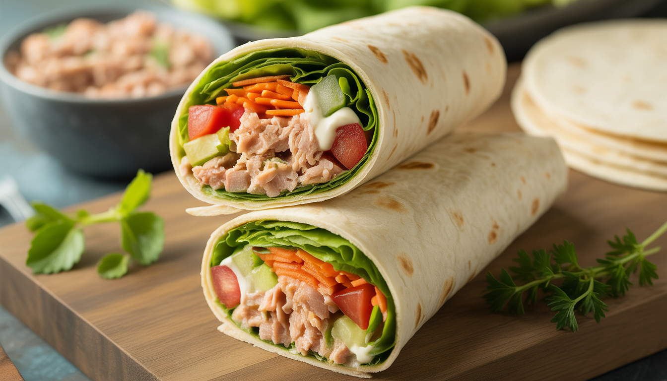 5. Wraps au thon et crudités