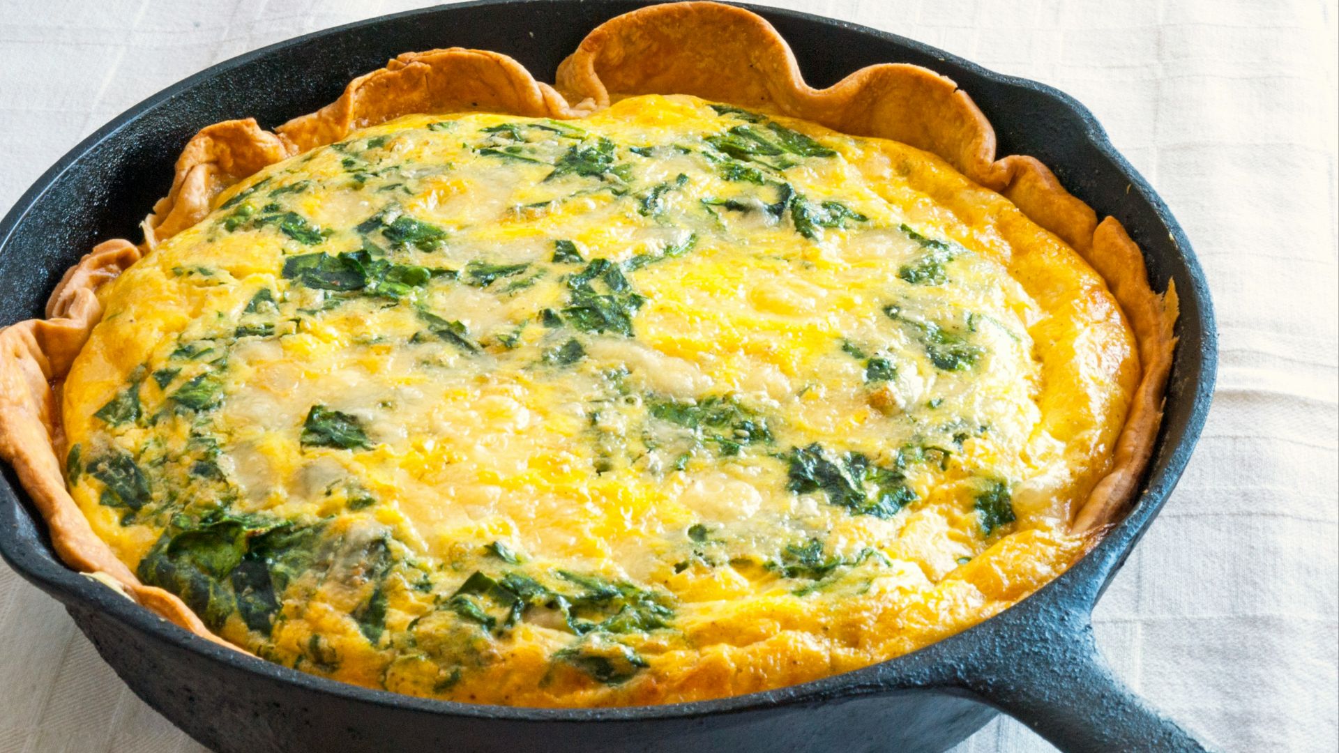 6. Quiche aux épinards et aux champignons