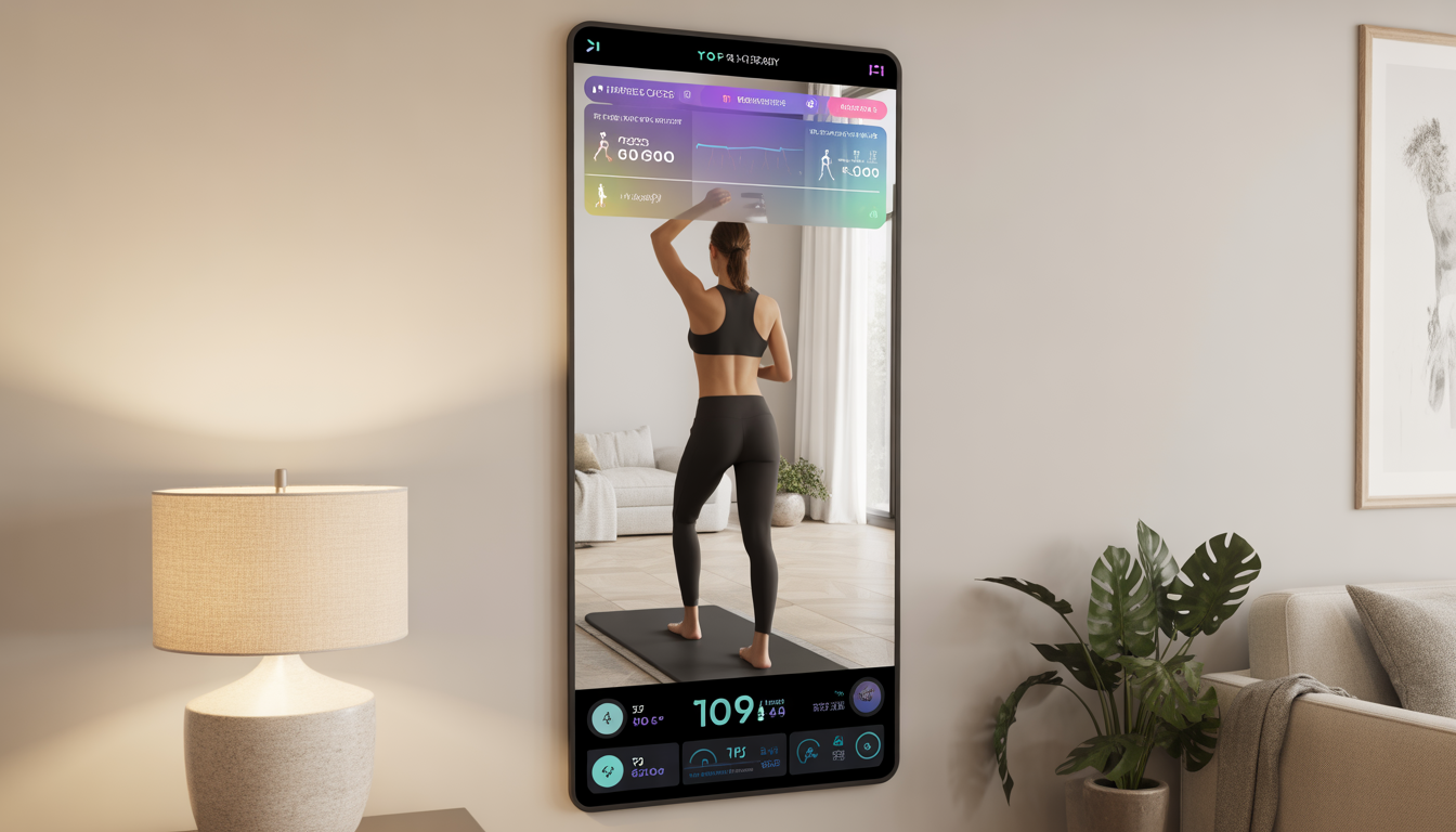 15. Miroir connecté fitness