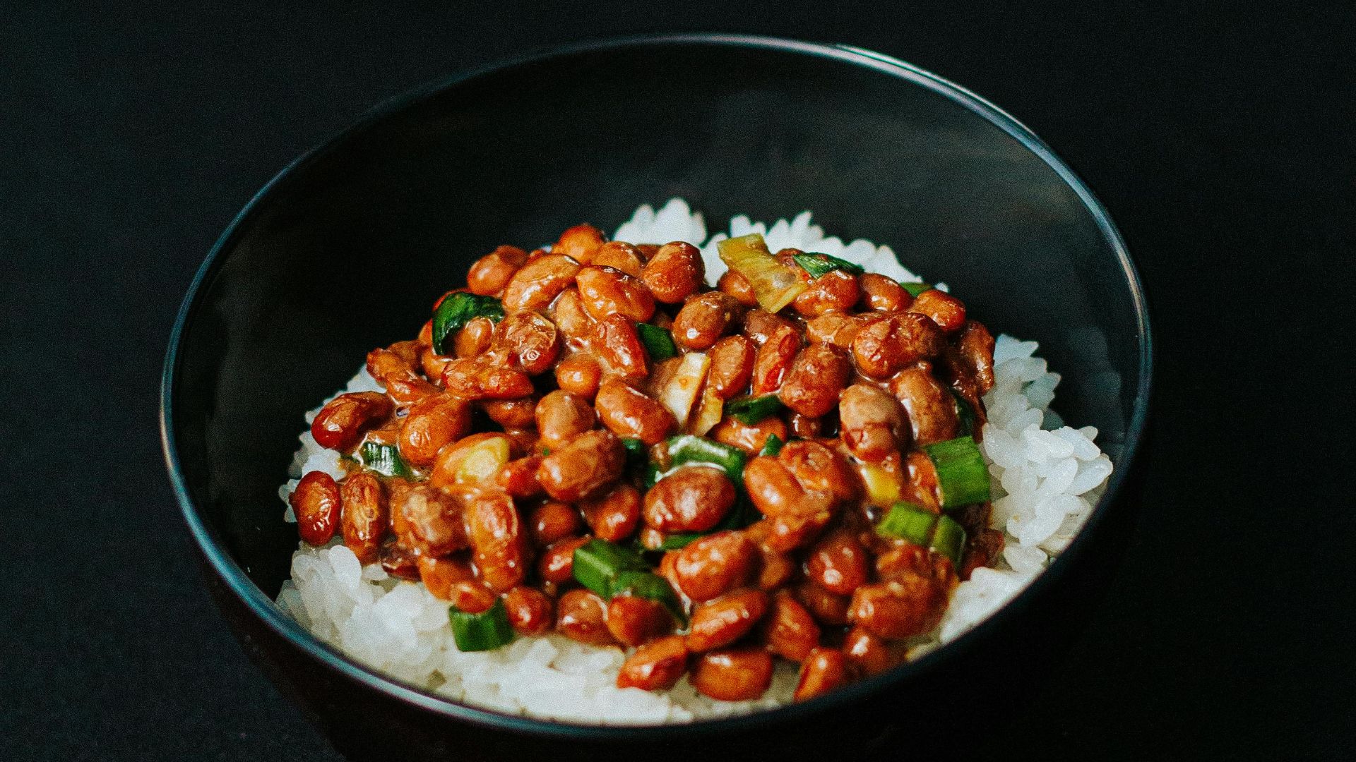 18. Haricots et riz avec un tas effondré