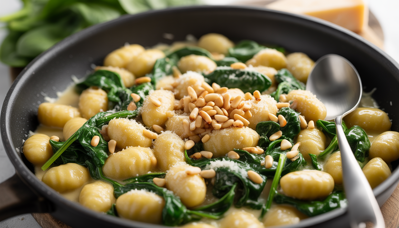 9. Poêlée de gnocchis aux épinards