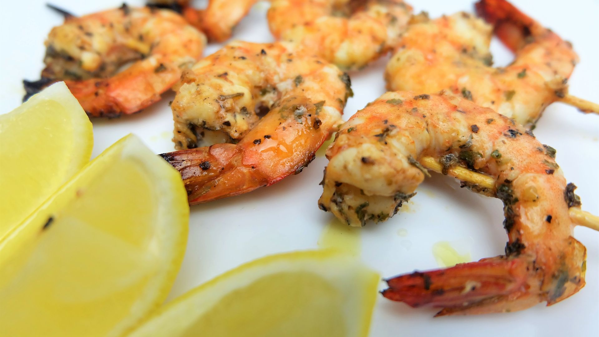10. Brochettes de crevettes grillées