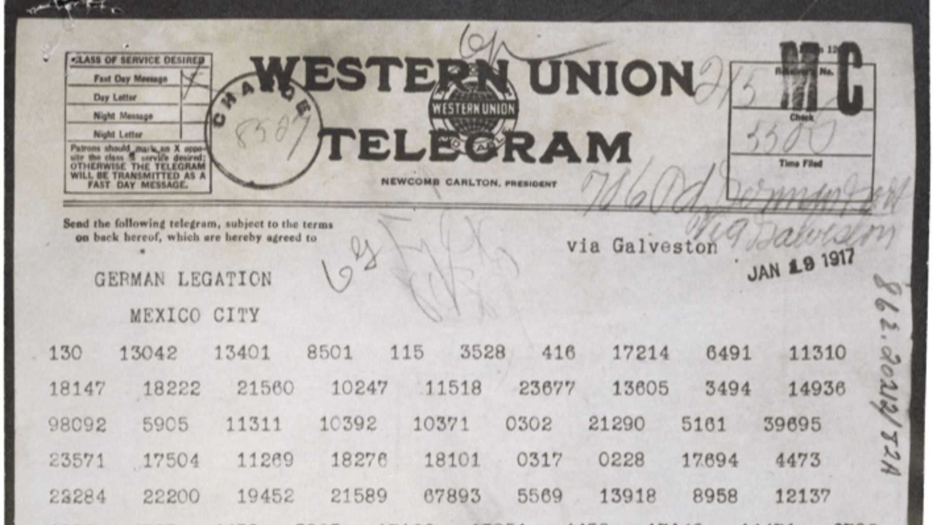 11. Le télégramme Zimmermann a été décrypté par les cryptologues britanniques.