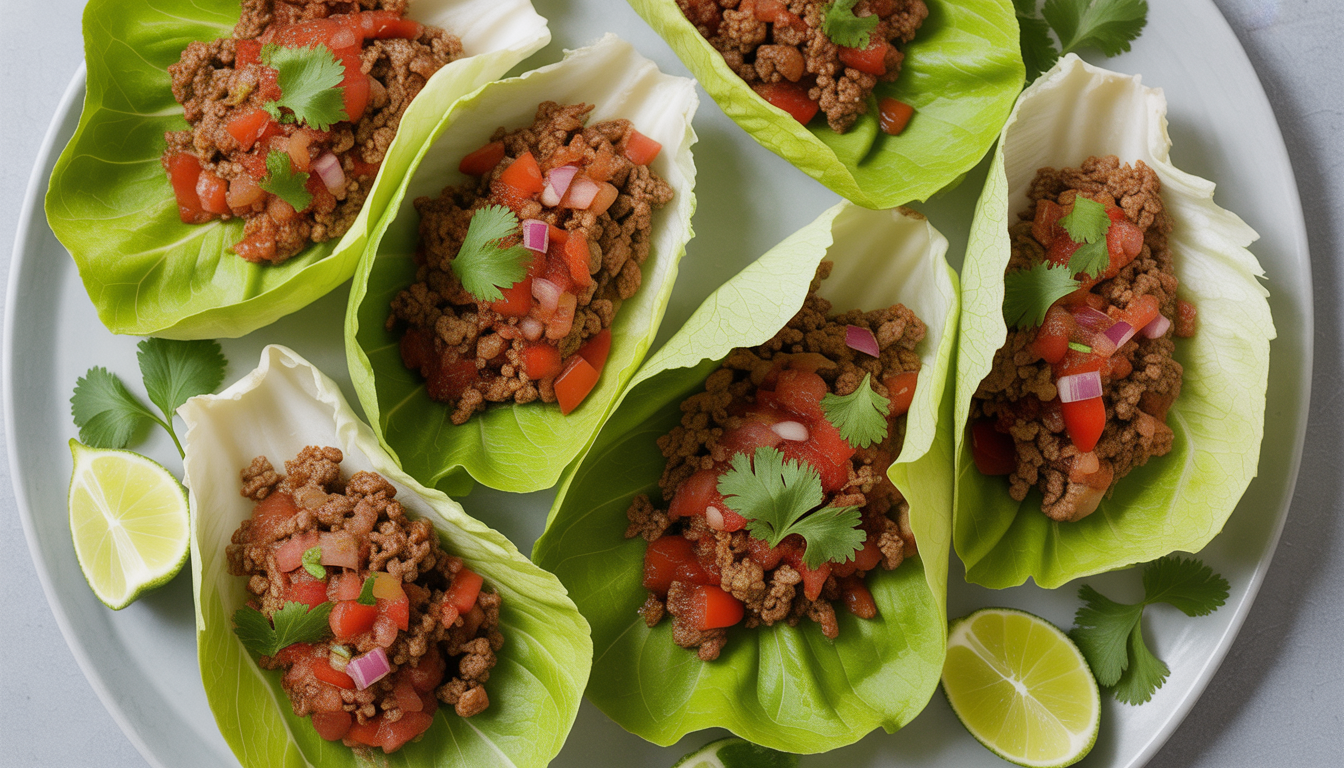 5. Wraps de laitue au bœuf haché maigre