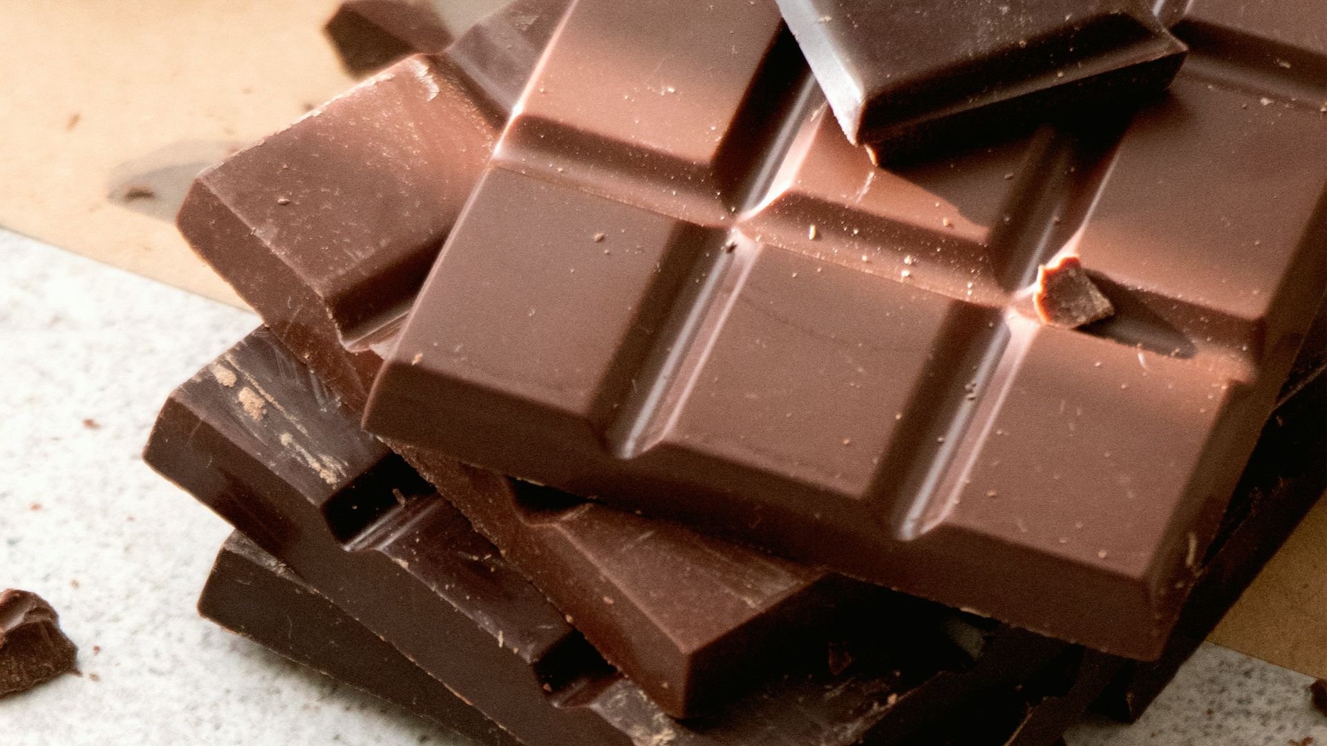 4. Carrés de chocolat noir