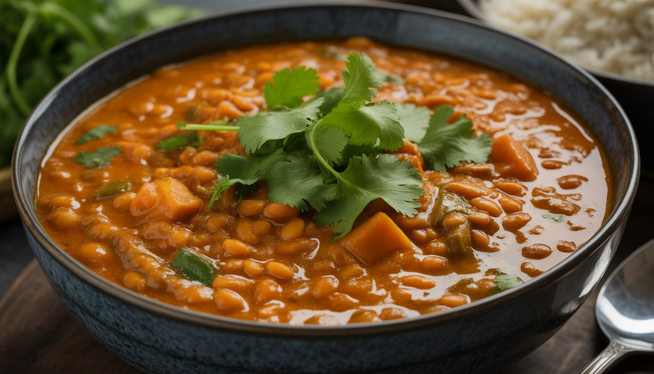 10. Curry de lentilles corail et lait de coco