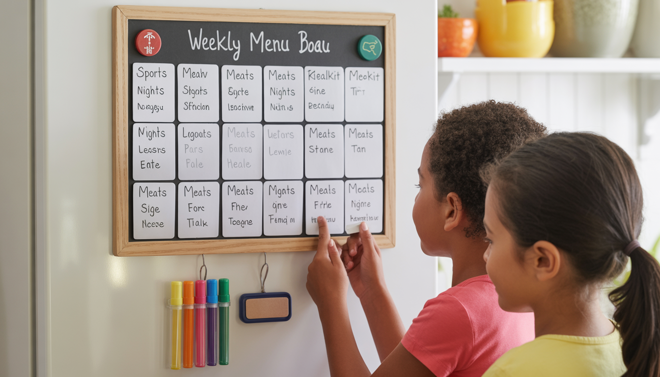 14. Un tableau de bord familial pour les menus de la semaine