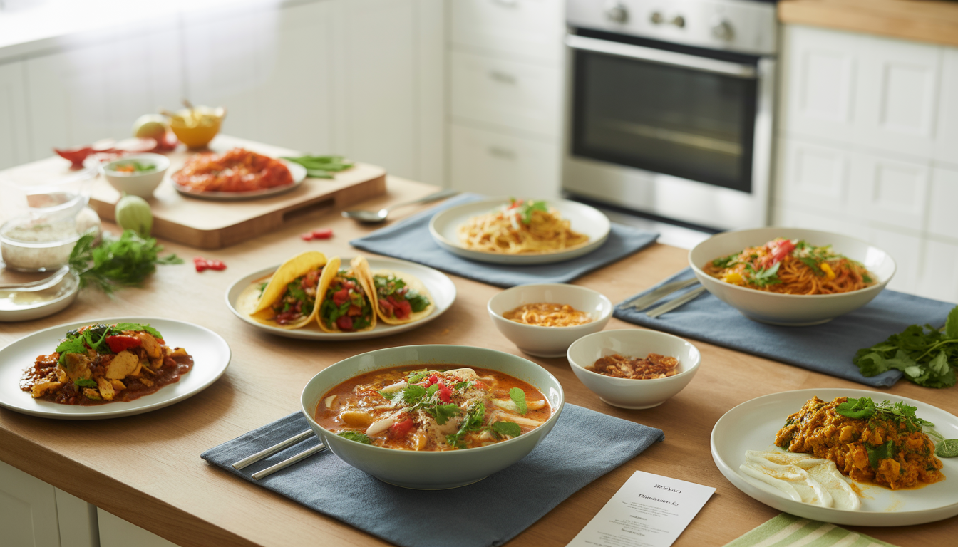 1. Recevez des recettes du monde entier à domicile