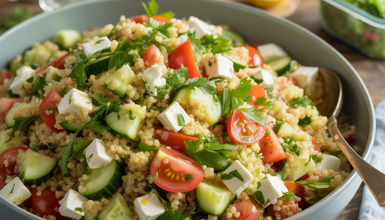 3. Salade de quinoa, feta et légumes croquants