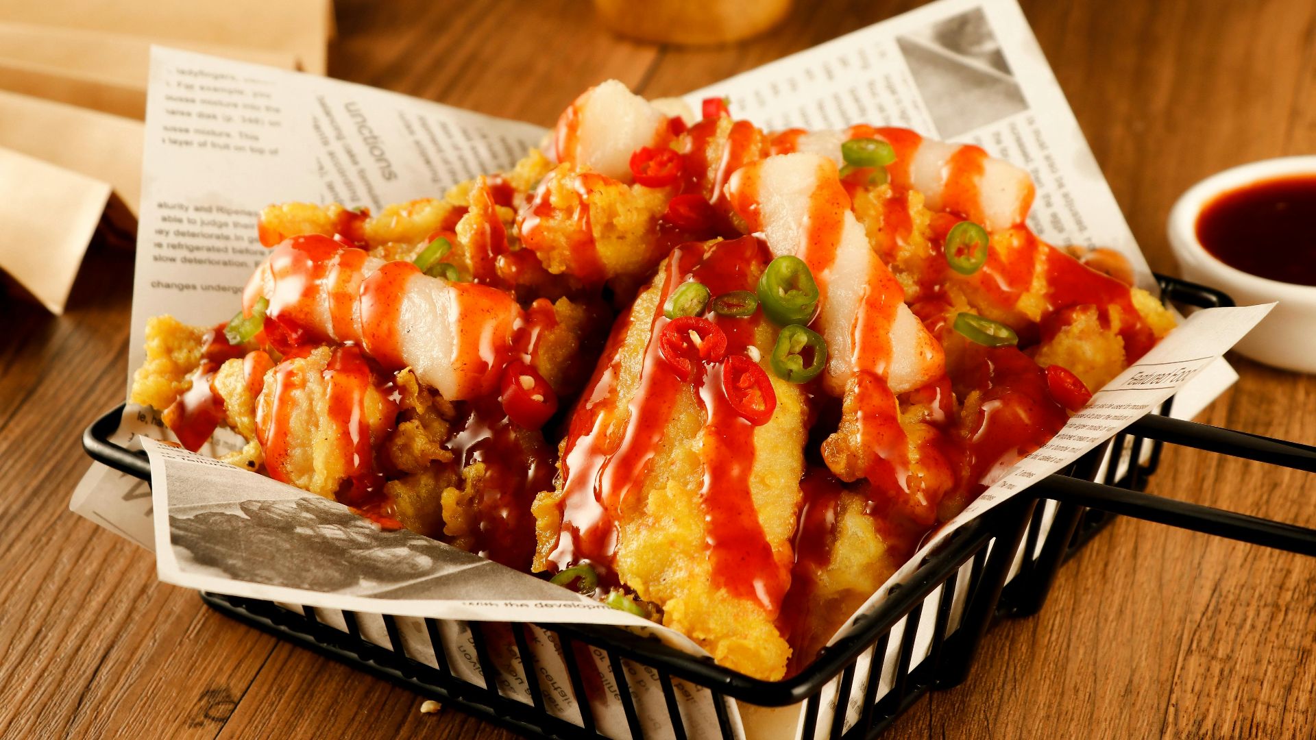 17. Sauce chili douce et poulet frit