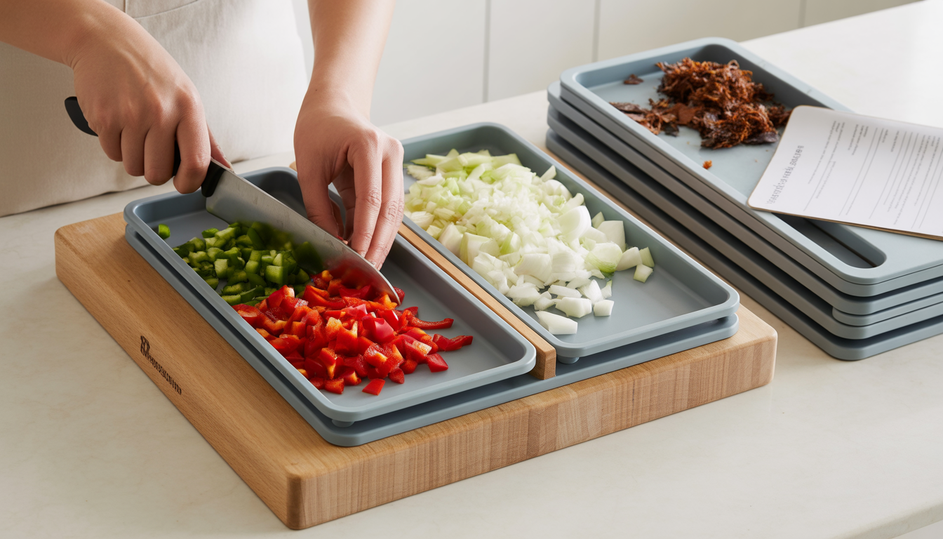 10. Une planche à découper avec bac récupérateur