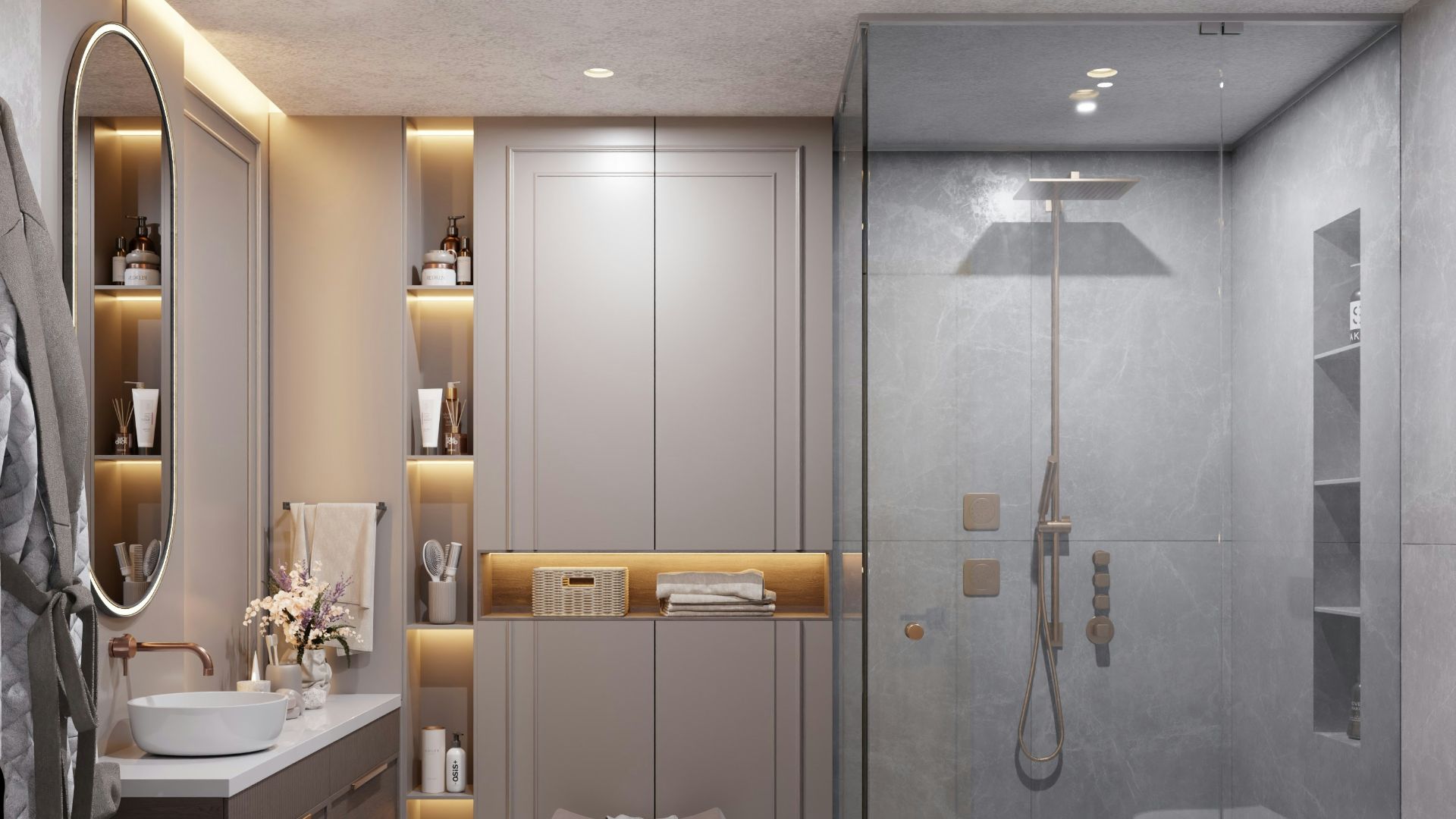 20. Accessoires de salle de bain de style spa