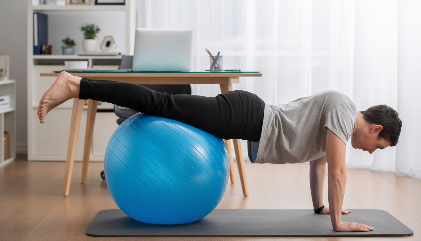 5. Swiss ball (ou ballon de gym)