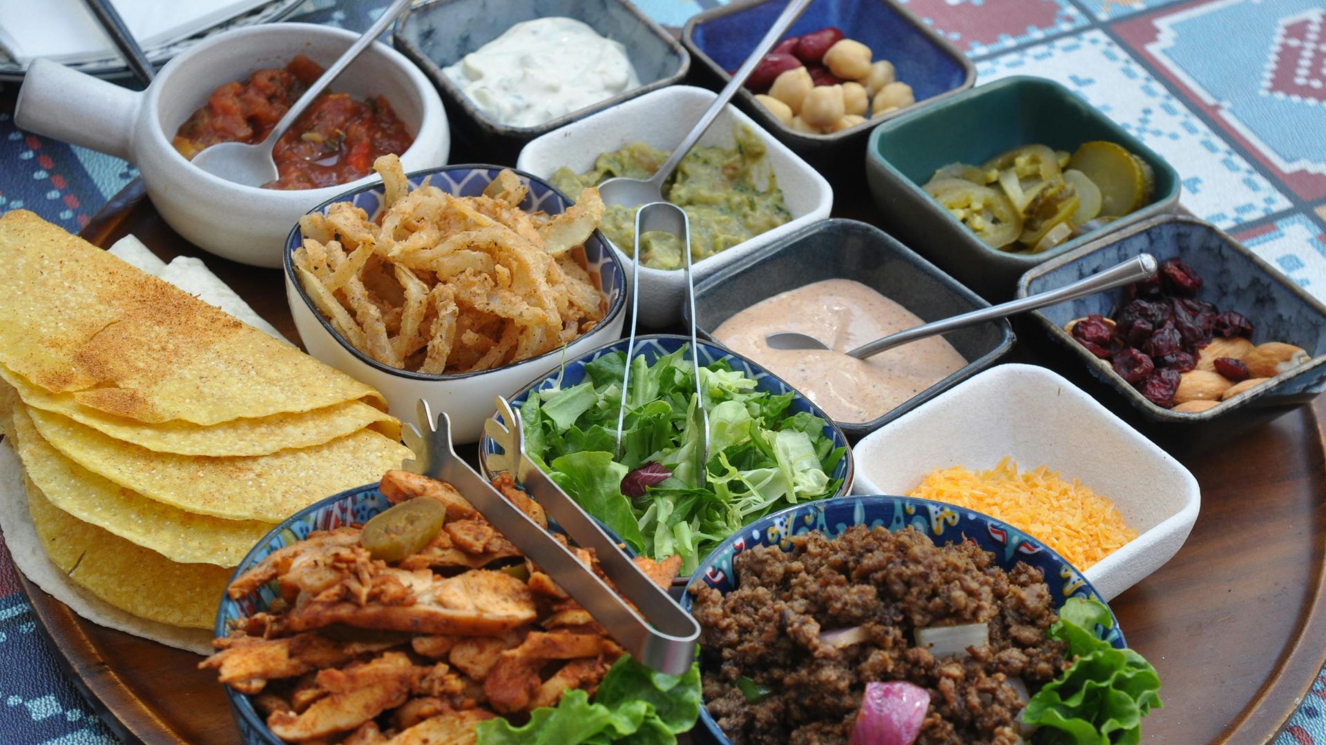 2. Mise en place du bar à tacos
