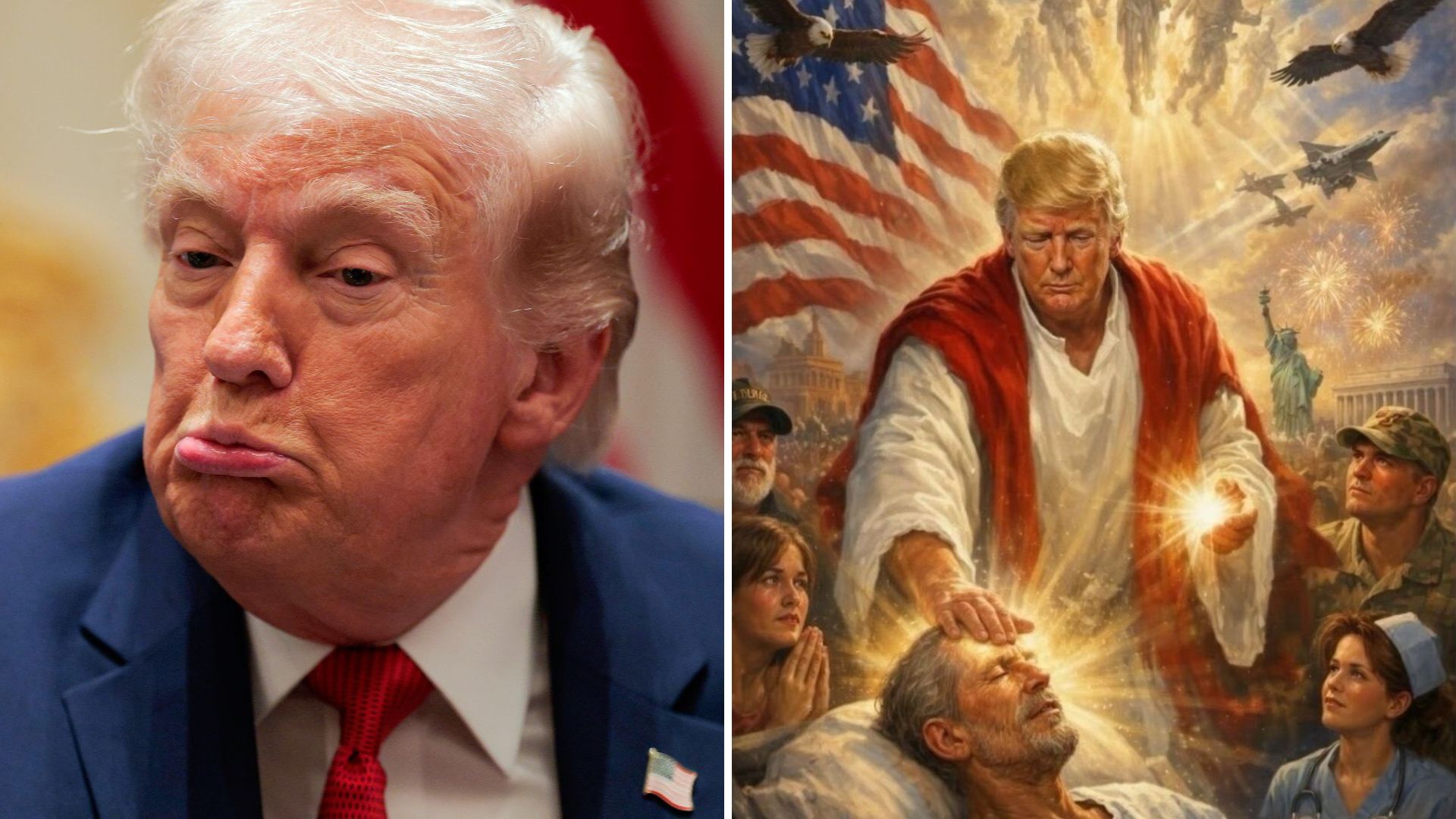 Trump Posts Photo Depicting Himself as Jesus, Then Deletes It After Backlash