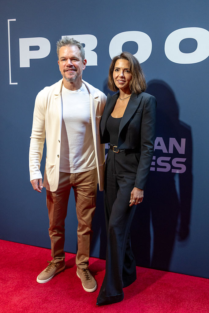 Matt Damon and Luciana Bozán Barroso